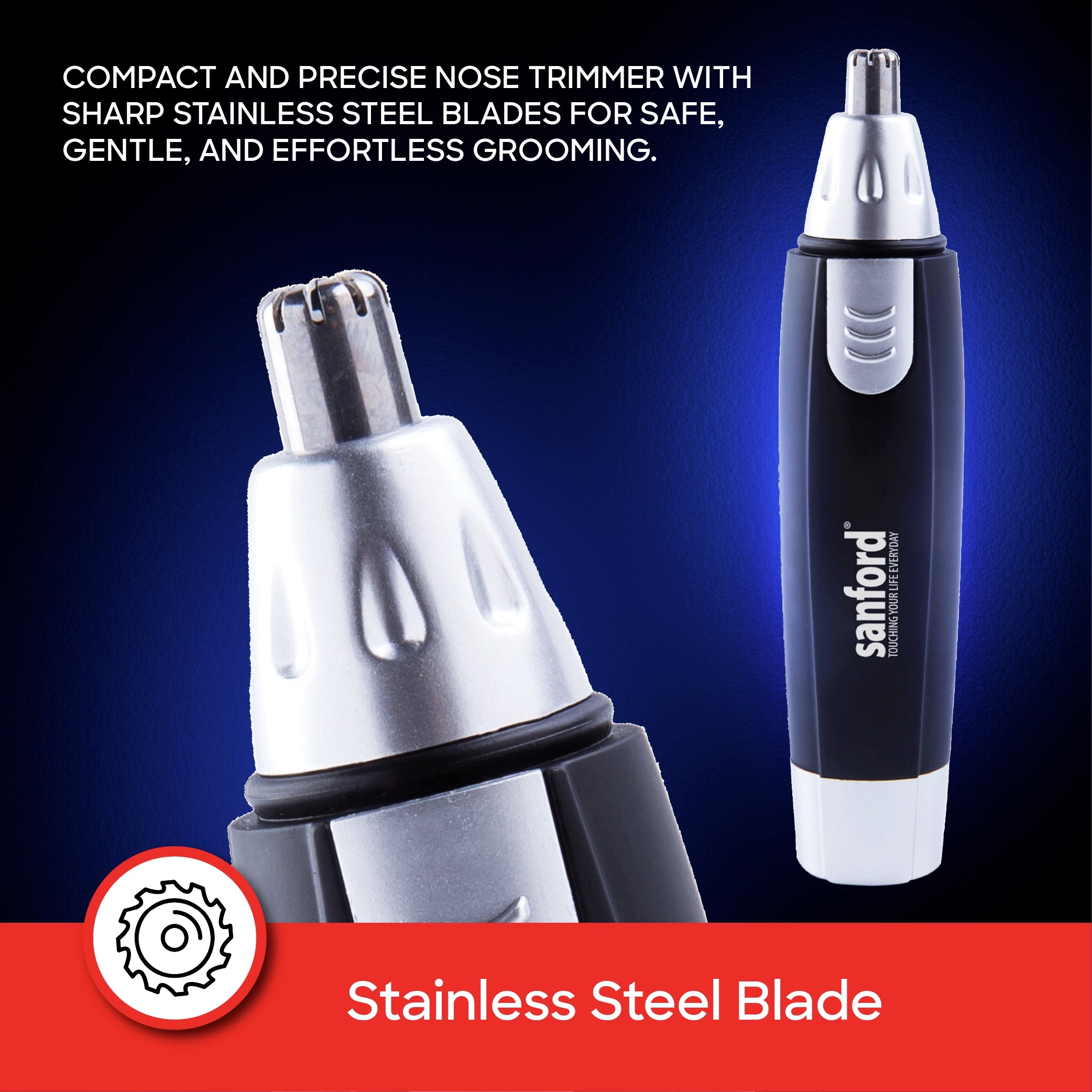 nose and ear hair trimmer stainless steel blade sanford 4