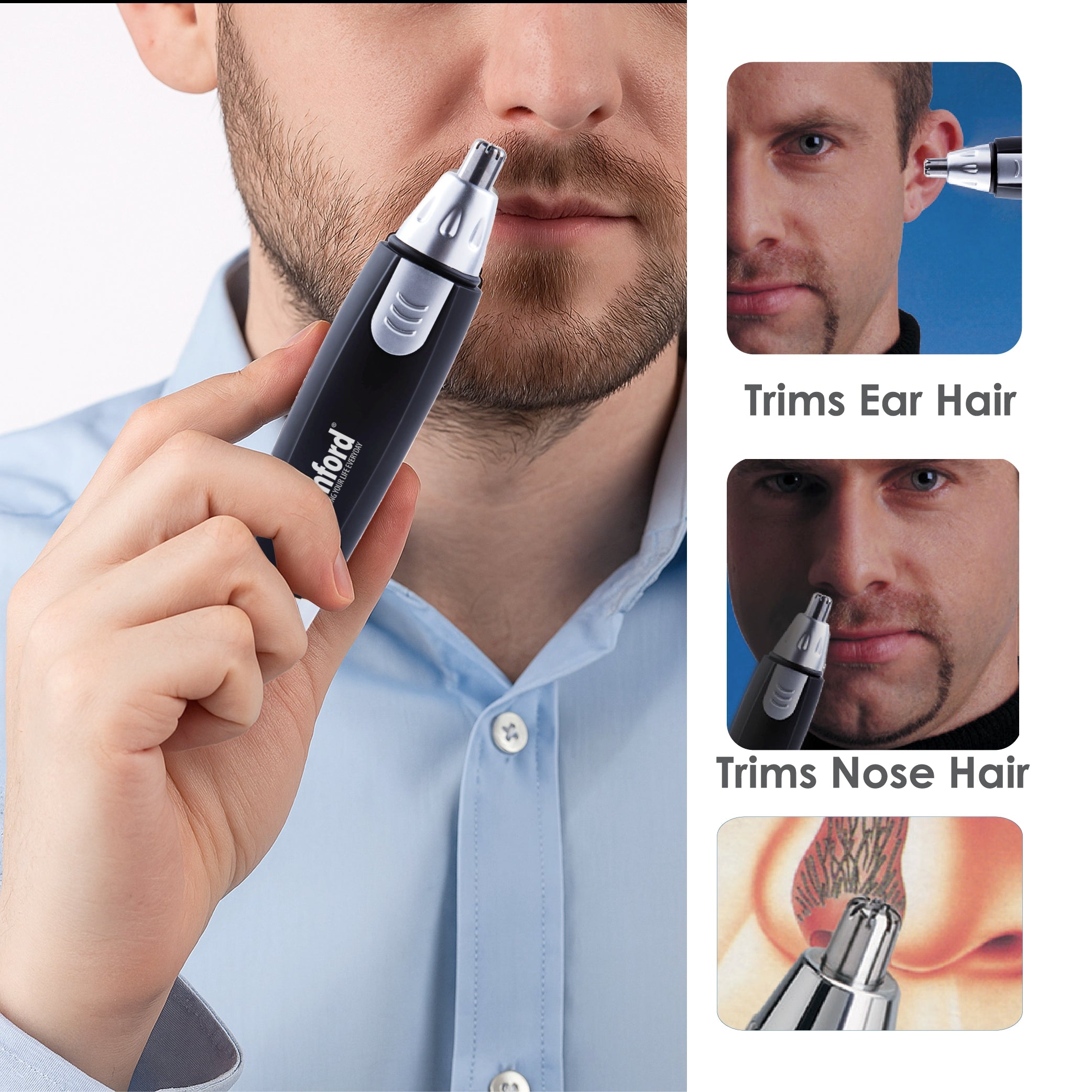 nose and ear hair trimmer stainless steel blade sanford 5