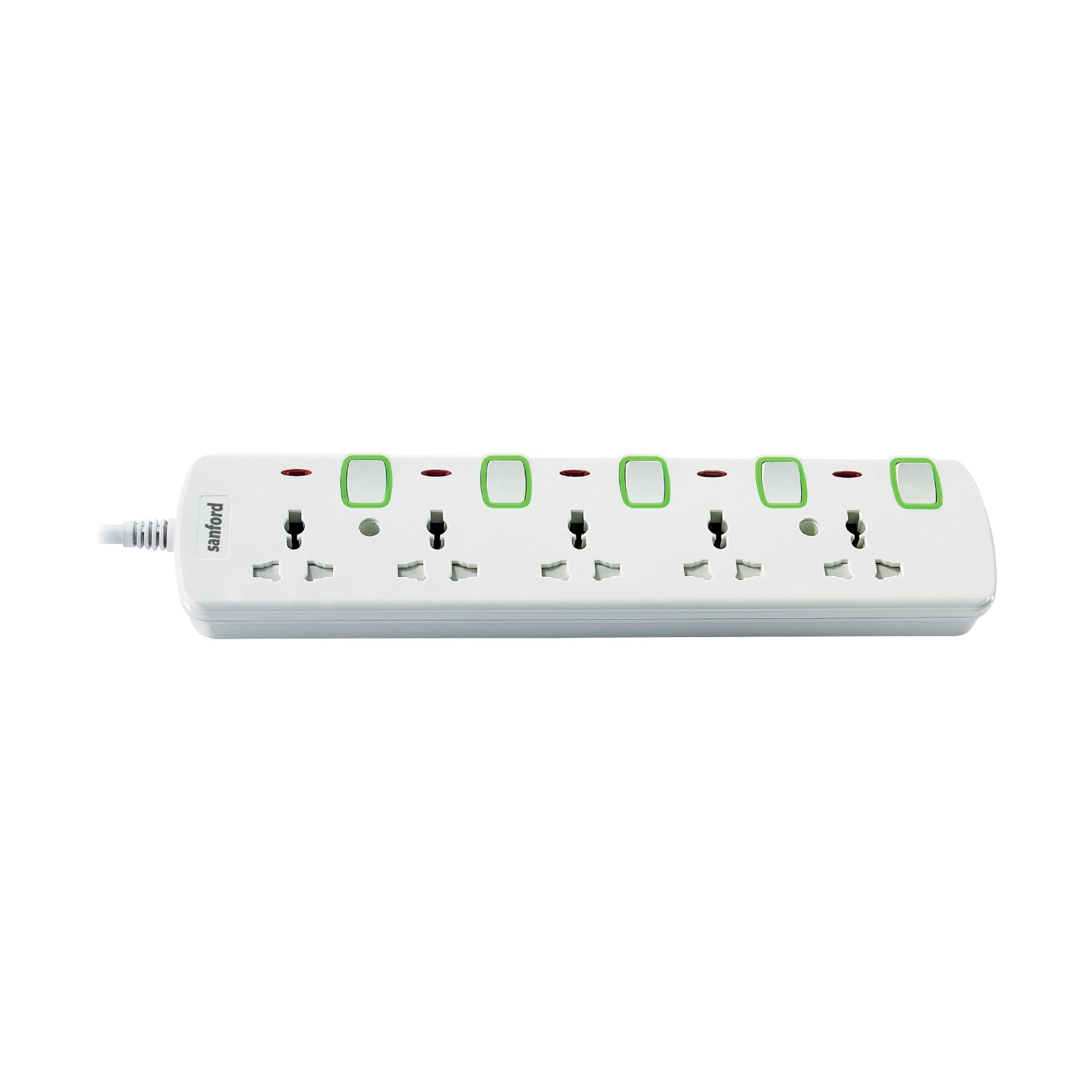 5 way extension socket 5 meter cable individual switches sanford 1