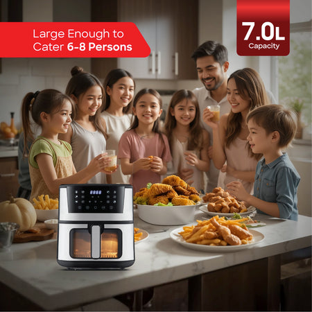 7L Digital air fryer with 12 preset cooking programs sanford 5