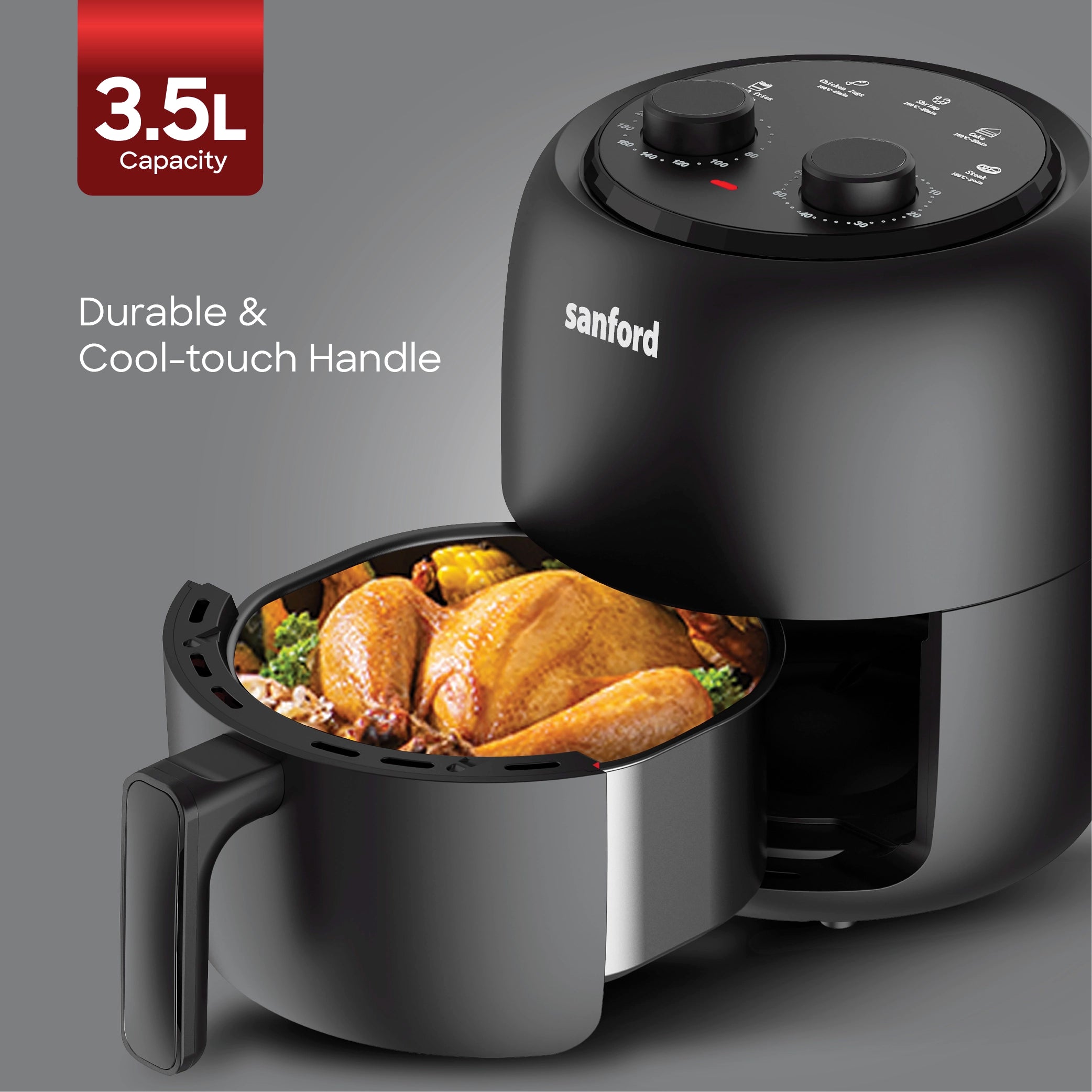 best air fryer 3.5L &  Adjustable Temperature Control sanford 6