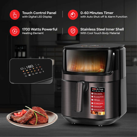 Sanford SF2458AF BS Air Fryer – stainless steel bowl feature callout