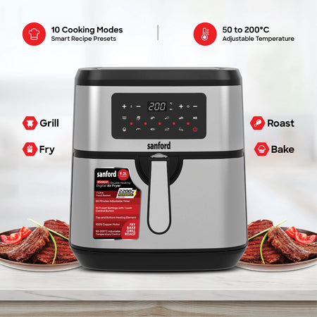 10L Digital air fryer with 12 preset cooking programs sanford 3