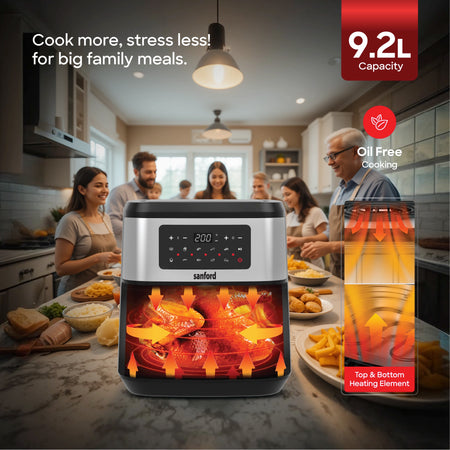 10L Digital air fryer with 12 preset cooking programs sanford 5