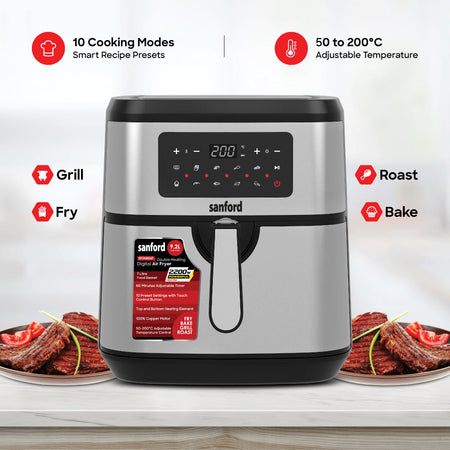 Sanford SF2460AF BS A Air Fryer 10 Preset Menus