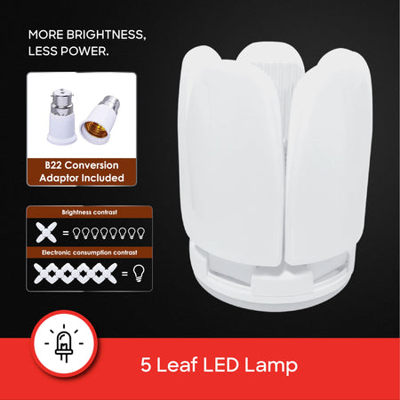 5 leaf ceiling LED light sanford 4