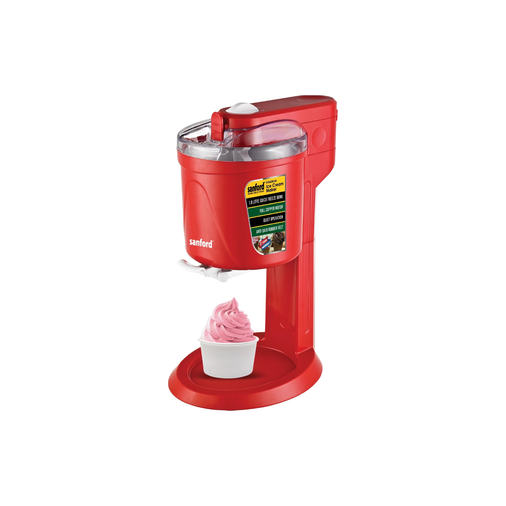 Ice Cream Maker 1L Quick Freeze Bowl 15W sanford 1