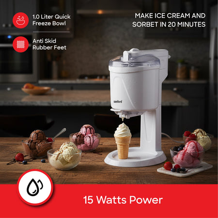 Ice Cream Maker 1L Quick Freeze Bowl 15W sanford 3