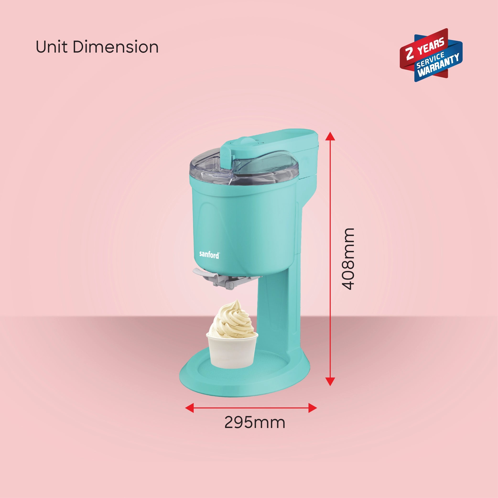 Ice Cream Maker 1L Quick Freeze Bowl 15W sanford 6