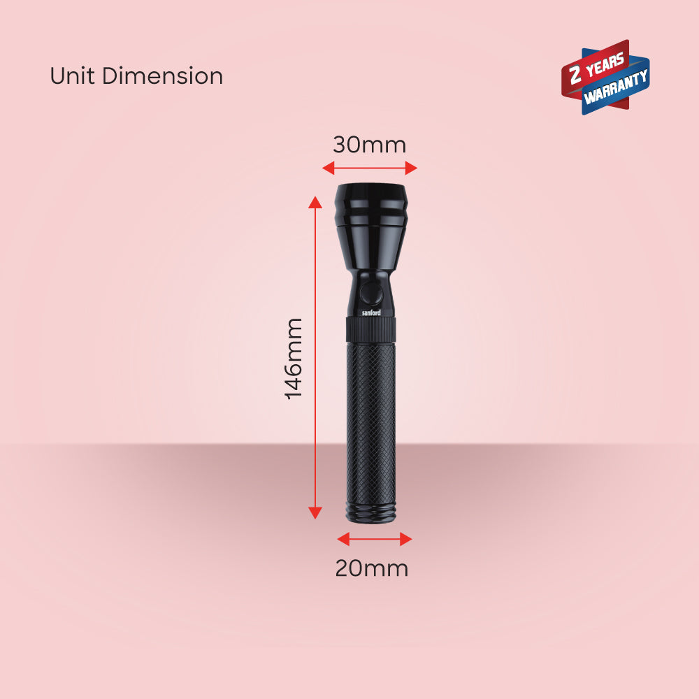 Sanford LED Flashlight Rechargeable Army Series 900m Range CREE 5W Torch - SF2637SL