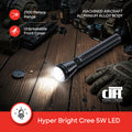 Sanford LED Flashlight Army Series Rechargeable 5W CREE 2100m Long-Range Torch - SF2641SL-3D