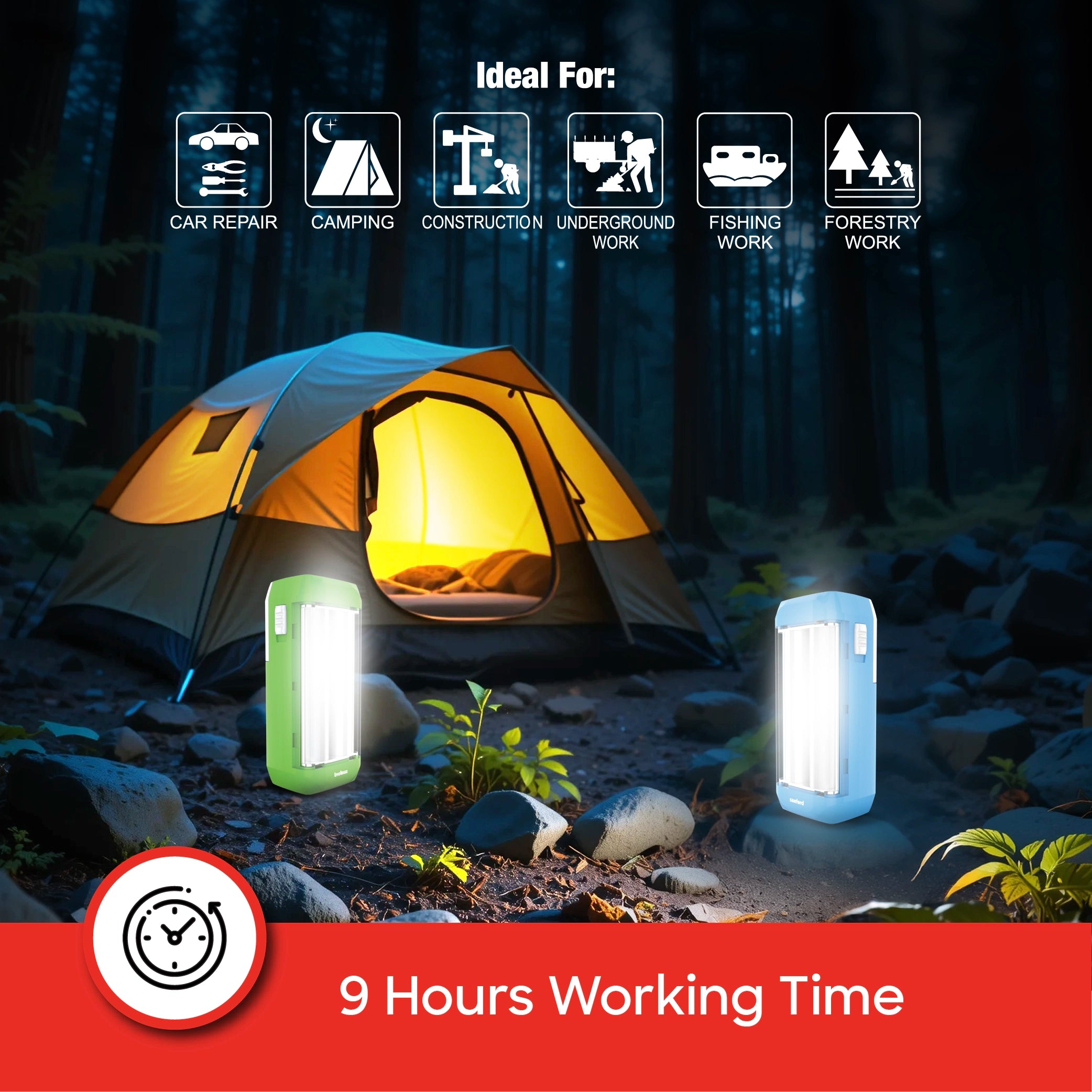 Rechargeable camping lantern with portable design sanford 4