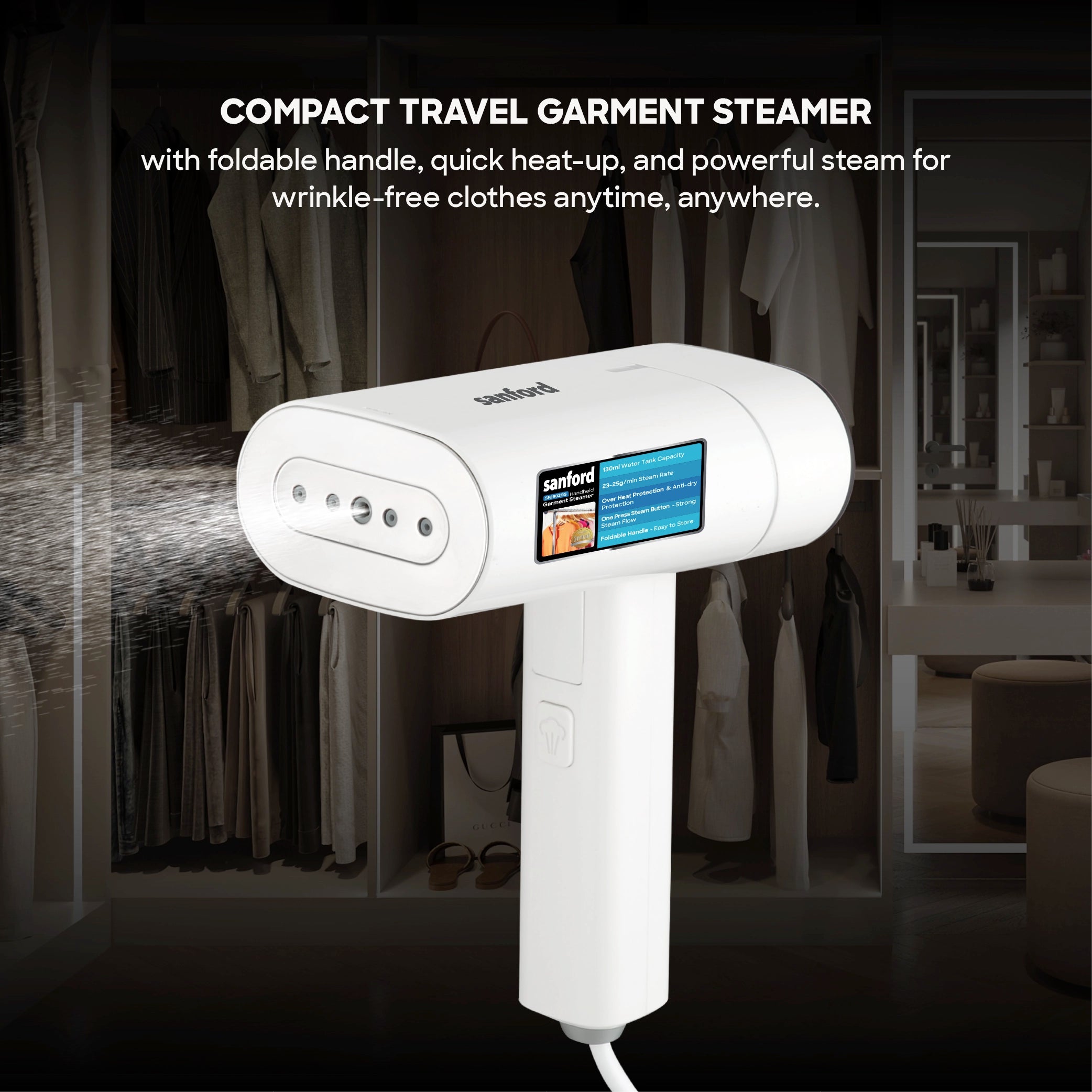 Best Garment Steamer Handheld 1300W Foldable Design sanford 5
