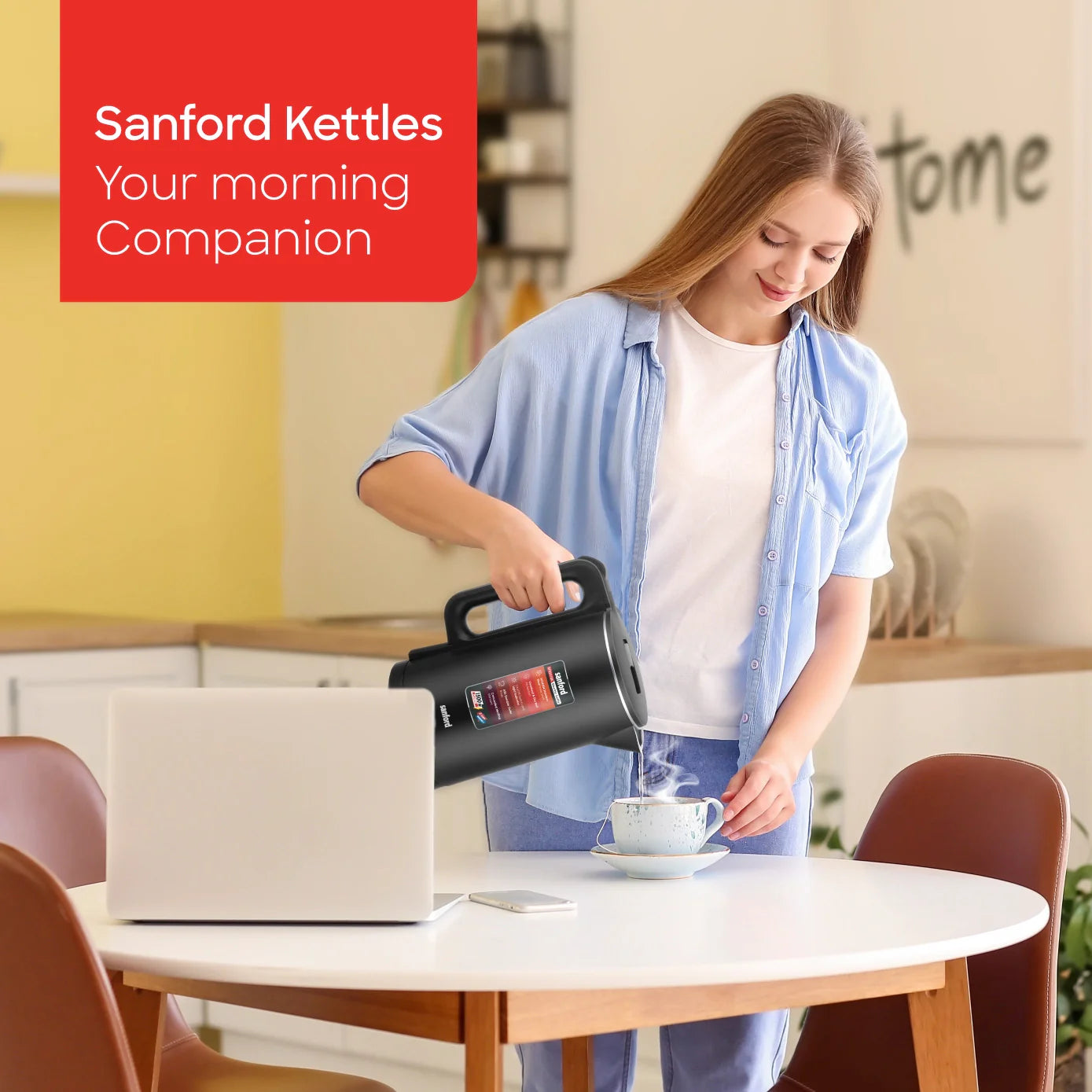 best electric kettle 1.8L double layer cordless sanford 2