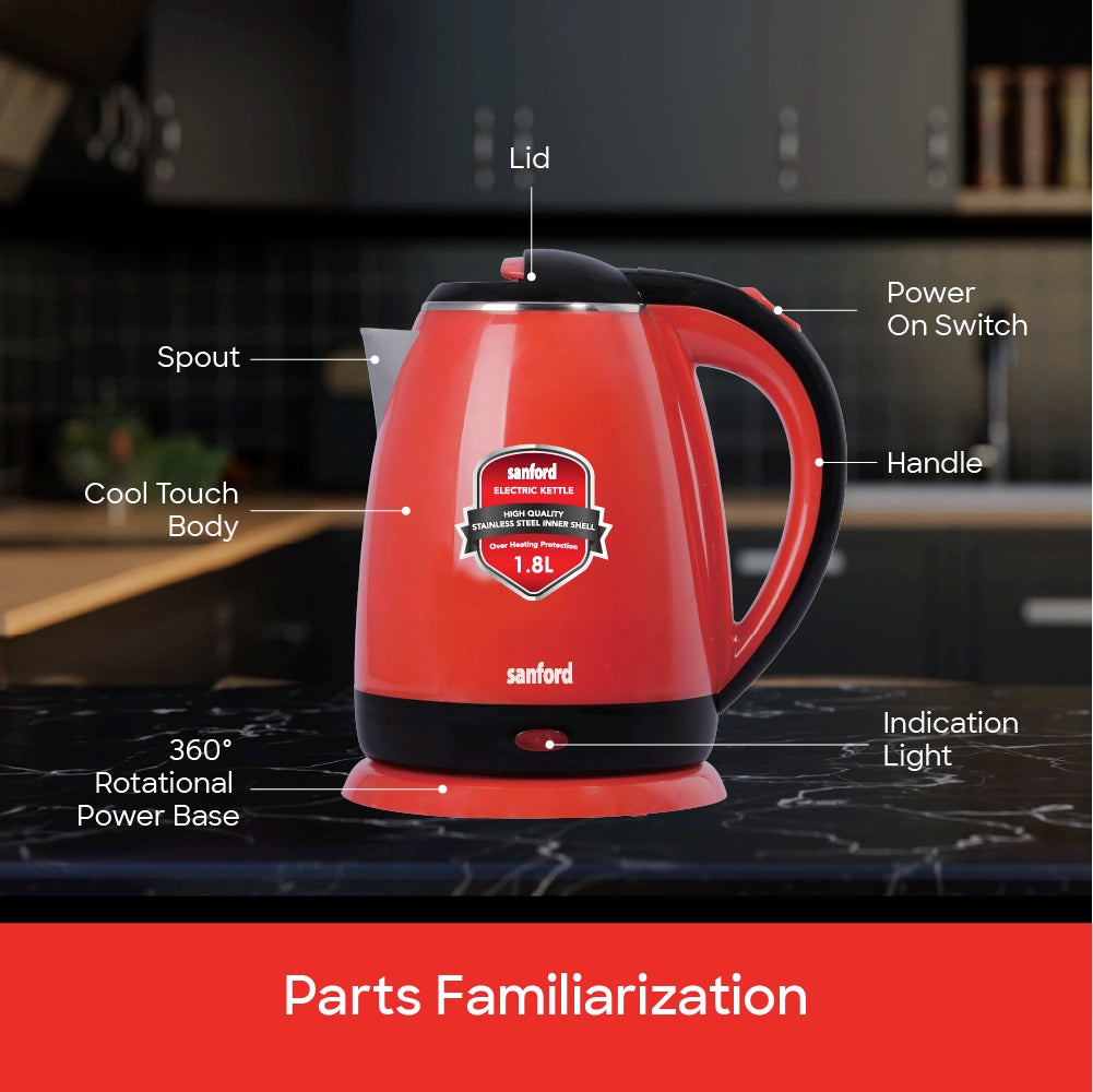 best electric kettle 1.8l stainless steel 1500W sanford 6