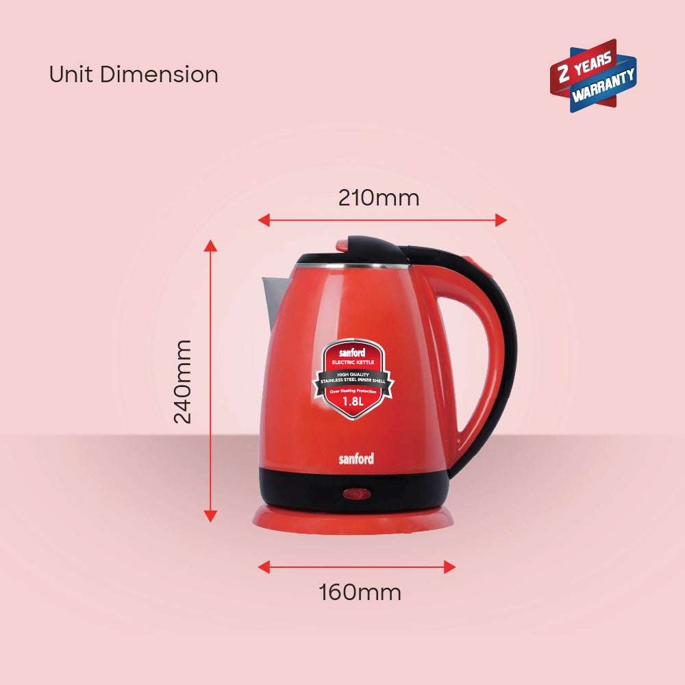 best electric kettle 1.8l stainless steel 1500W sanford 7