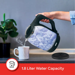 Sanford Electric Kettle 1.8L Glass Body 1600W LED Indicator - SF3354EK