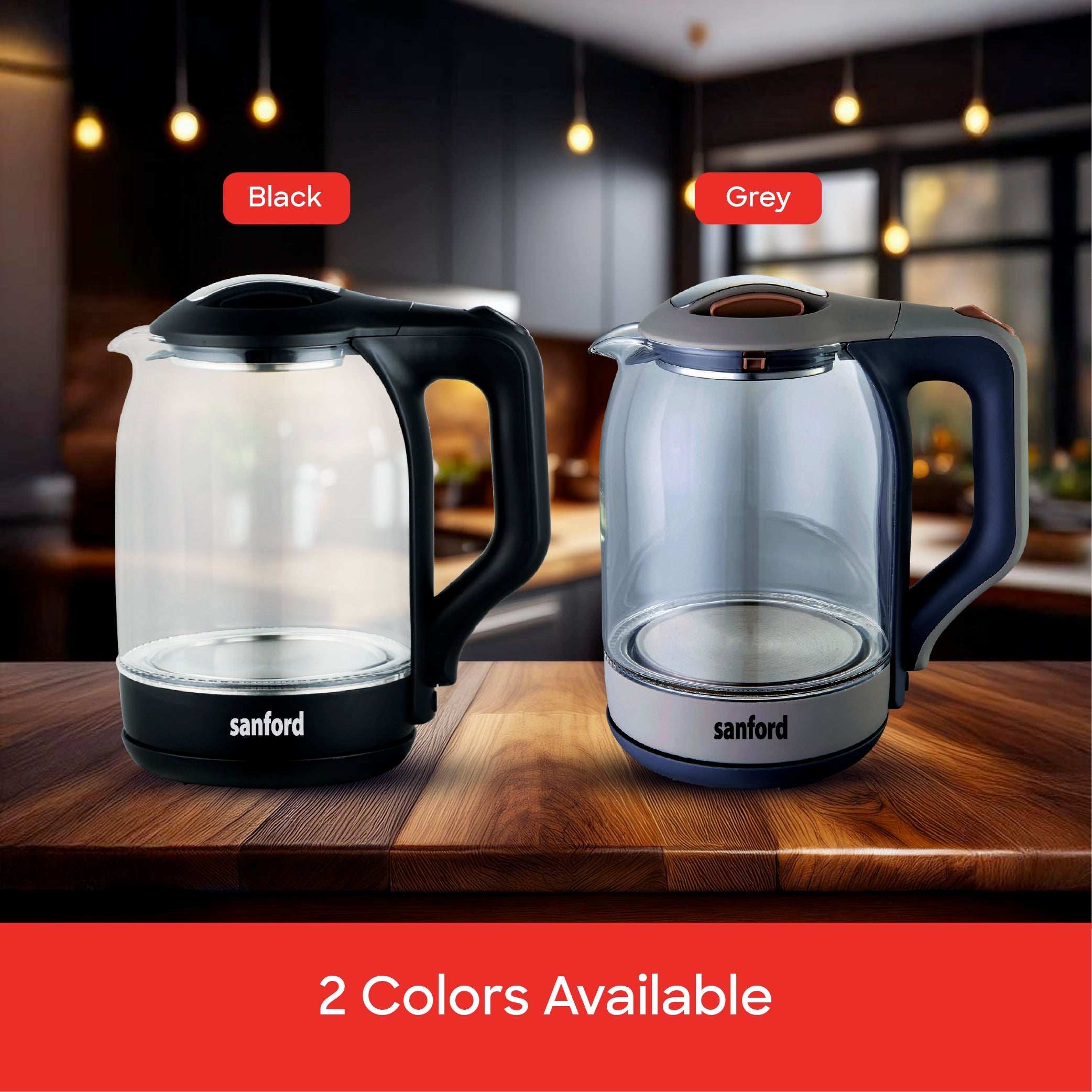 Electric Glass Kettle 1.8L  Auto Shut-Off and Indicator Light sanford 7
