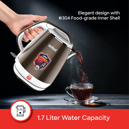 best electric kettle 1.7L 1500W power & double shell structure sanford 4