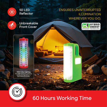 best rechargeable emergency lantern RGB light 60 hours backup sanford 4
