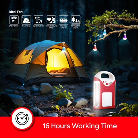 Rechargeable 6W 3 Side LED Lantern 3pcs Bulb 16H Runtime sanford 5