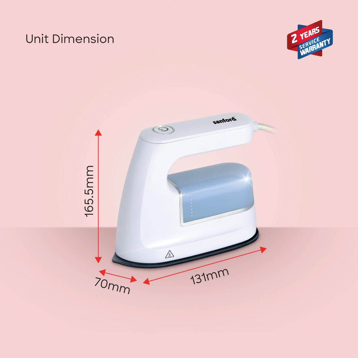 multifunctional steam iron 1200W ceramic non-stick soleplate sanford 6