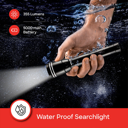 Sanford SF447SL Waterproof LED Flashlight Torch – 355 lumens, waterproof searchlight callout