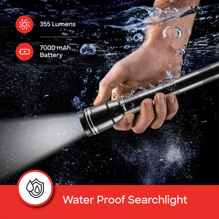 Sanford SF448SL Waterproof LED Flashlight Torch – 355 lumens, waterproof searchlight callout