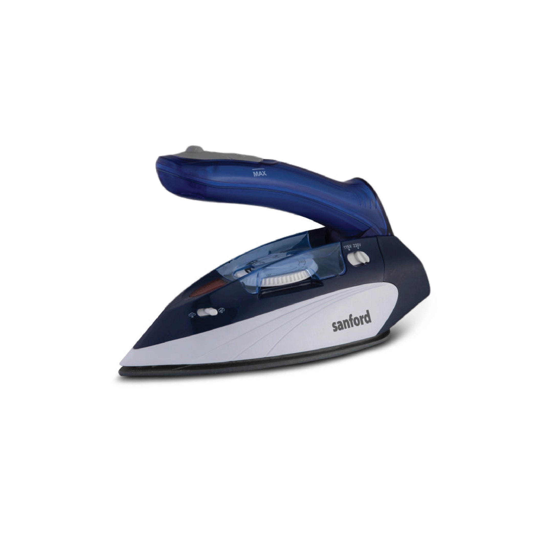 Compact travel steam iron dual voltage overheat protection sanford 1