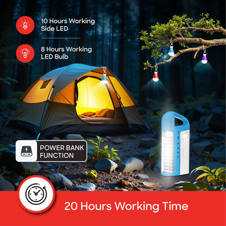  Rechargeable Lantern with Solar Panel, USB and 80 LEDs sanford 4
