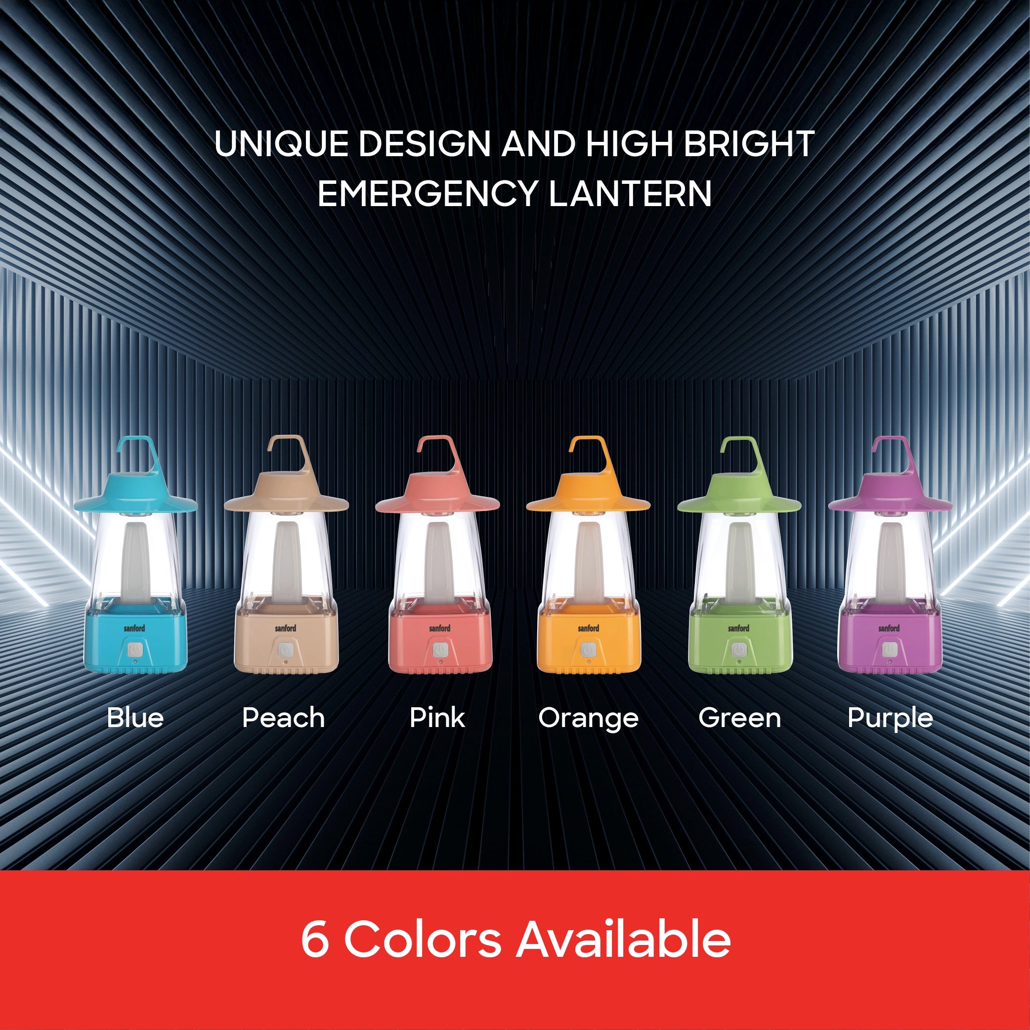 Sanford SF459EL 8W LED Lantern – 6 colours available, product lineup