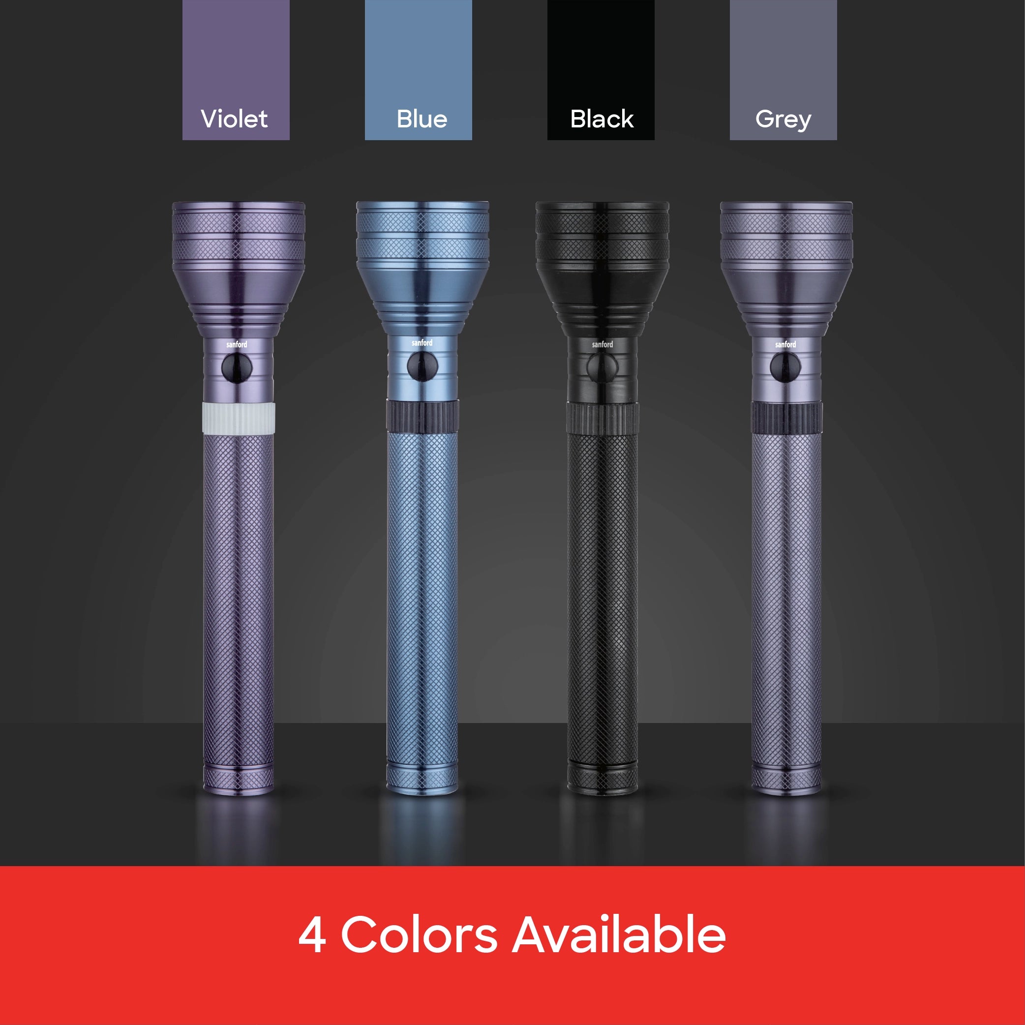 7W LED flashlight with 3200m range and 5 hour runtime sanford 7