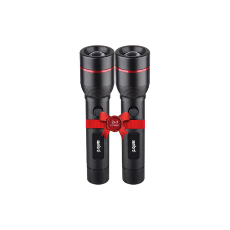 rechargeable LED flashlight combo 2 pack zoom torch sanford 1
