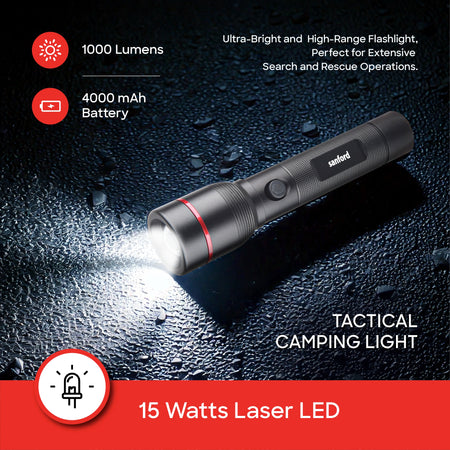 rechargeable LED flashlight combo 2 pack zoom torch sanford 3