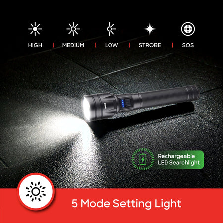 Sanford SF4678SL Zoom Torch – 5 lighting modes feature callout