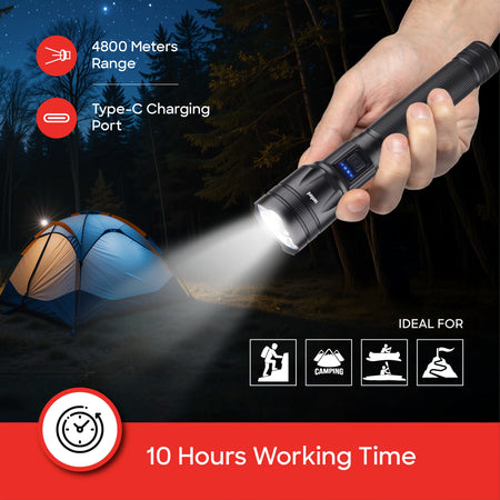 Sanford SF4678SL Zoom Torch – 4800m range and 10-hour runtime feature callout