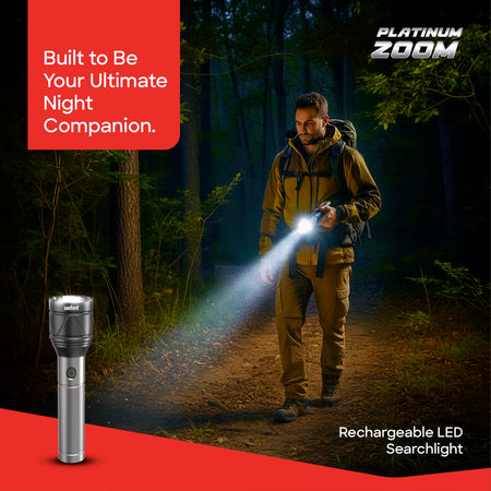 40W LED flashlight torch 2400m range rechargeable zoom 8000mAh 4 modes sanford 2