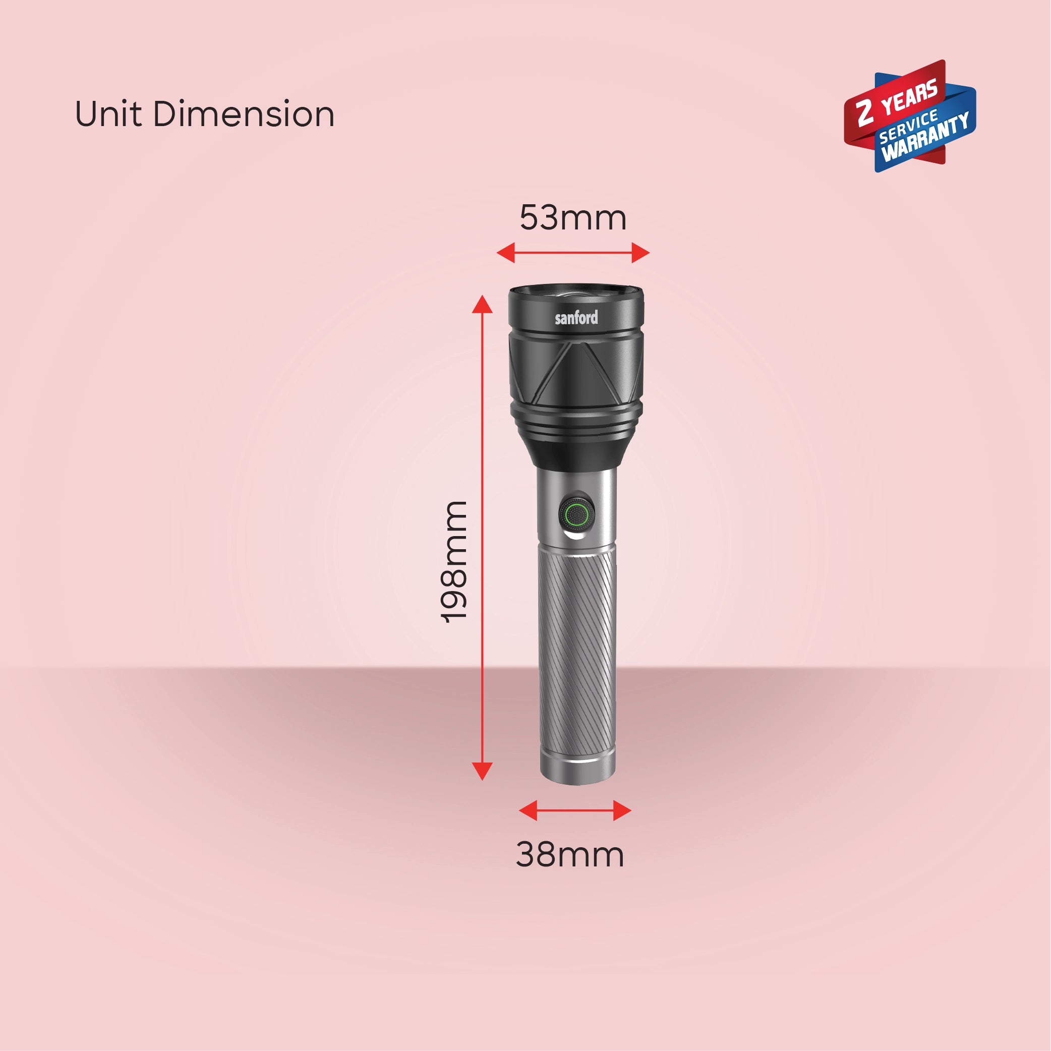 50W LED flashlight torch 3600m range rechargeable zoom 1000mAh 4 modes sanford 8