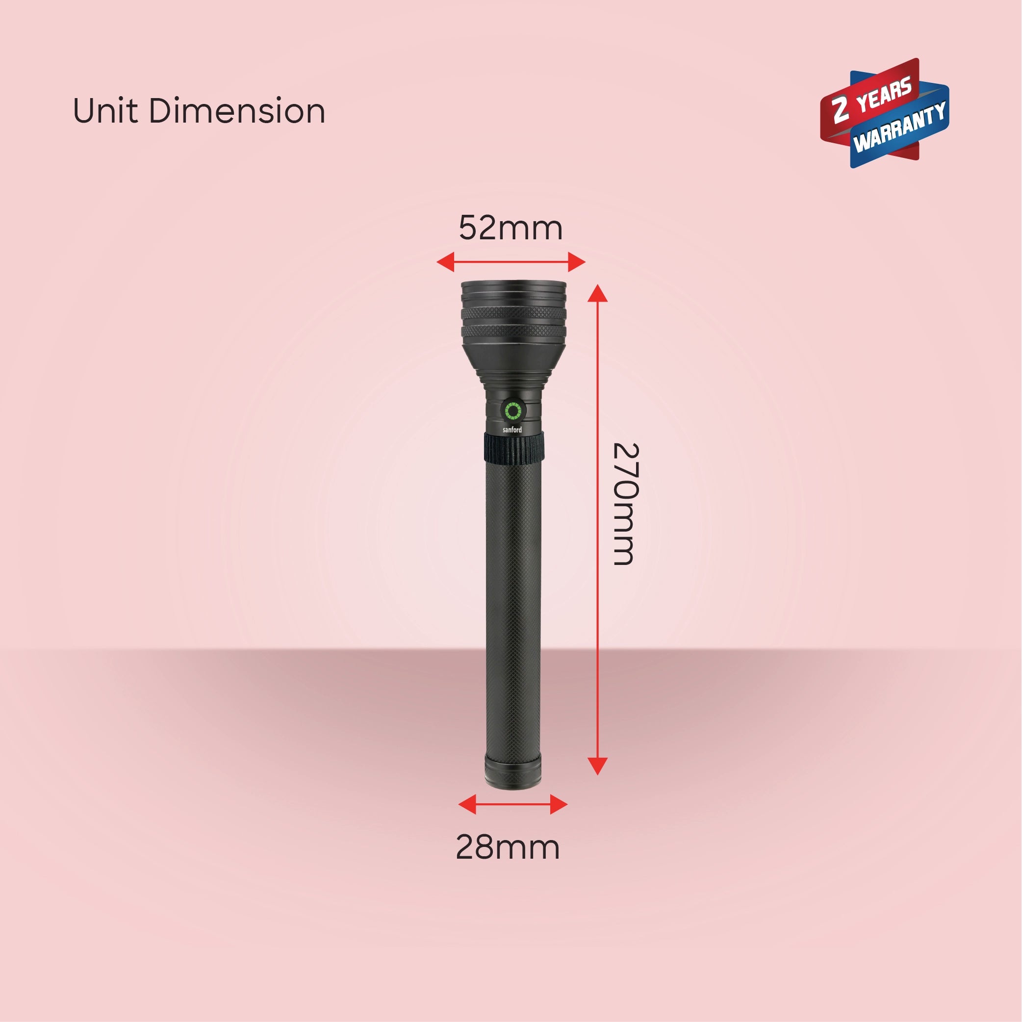 rechargeable LED flashlight combo 2 pack sanford 8