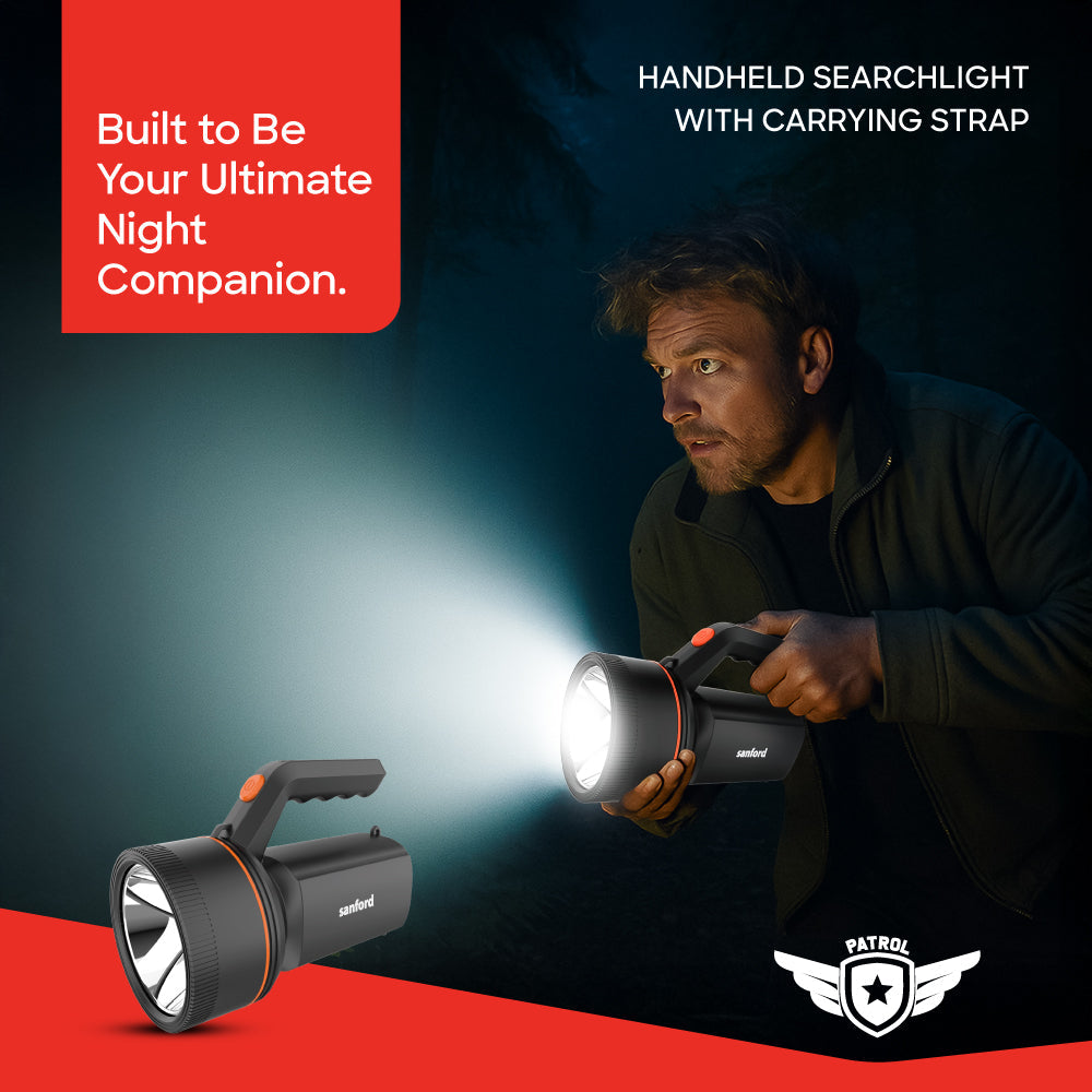 Sanford LED Hand Lamp Rechargeable 700m Range 10W 500 Lumens Flashlight Torch - SF4743SL