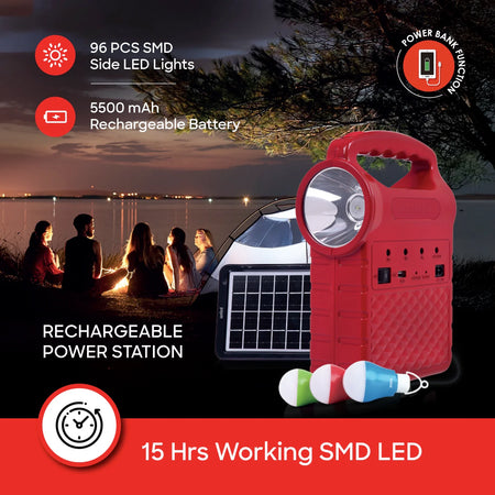 best rechargeable power station 5 in 1 solar panel & USB charging sanford 3