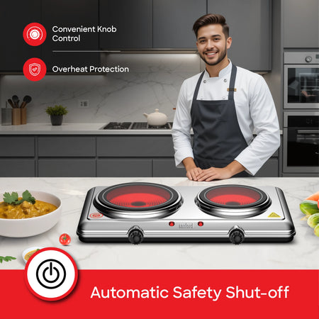 Dual Infrared Cooker 2100W  5 Temperature Settings sanford 4