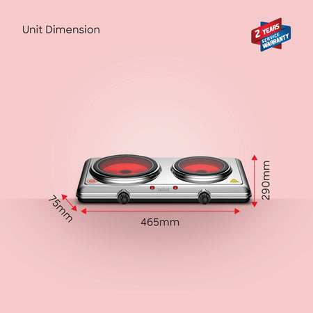 Dual Infrared Cooker 2100W  5 Temperature Settings sanford 6