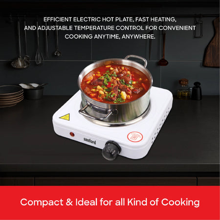 Single hot plate 1500W with adjustable temperature control sanford 5