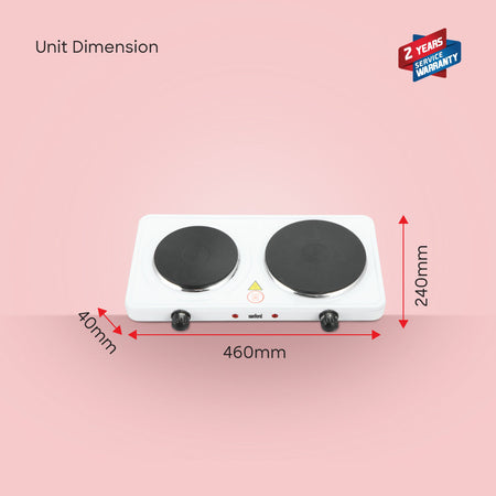Sanford double electric hot plate for camping, dorms and extra cooking space