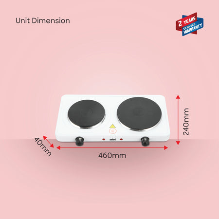 Double hot plate 1500W with adjustable temperature control sanford 6