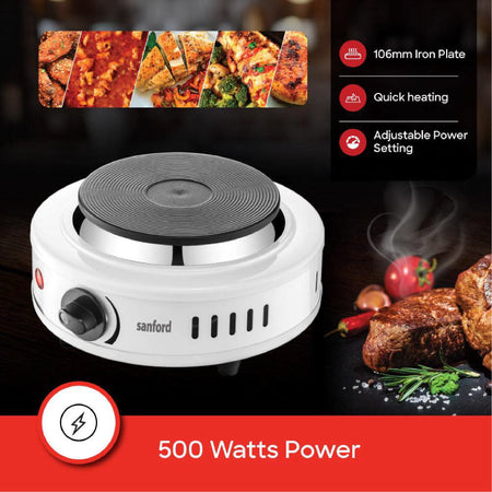 Single hot plate 500W with adjustable temperature control sanford 3