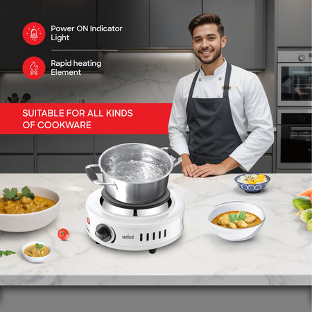 Single hot plate 500W with adjustable temperature control sanford 4