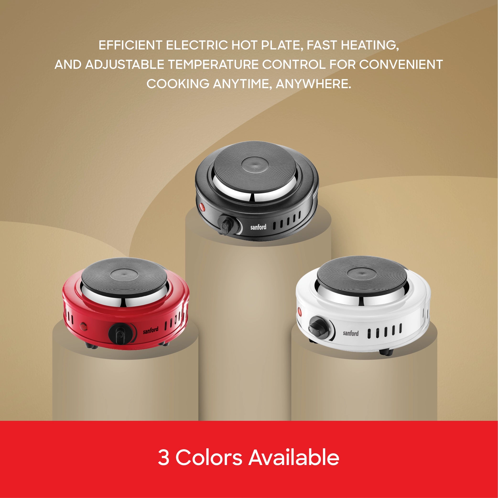 Single hot plate 500W with adjustable temperature control sanford 5