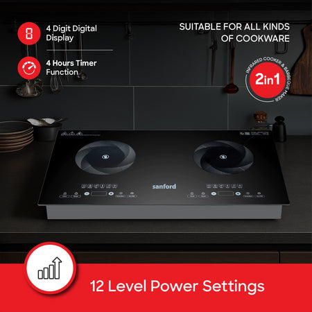 Double Burner Infrared Cooker  2800W Ceramic Heating BBQ Grill sanford 3